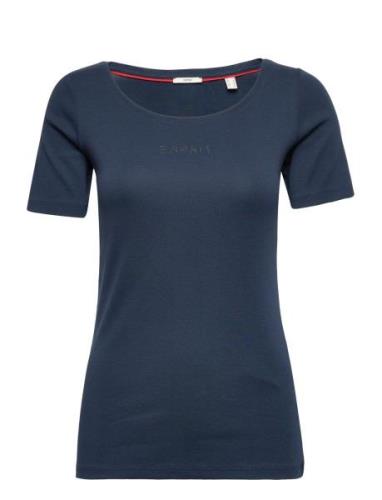 T-Shirts Tops T-shirts & Tops Short-sleeved Navy Esprit Casual