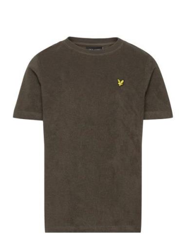 Towelling T-Shirt Tops T-shirts Short-sleeved Brown Lyle & Scott