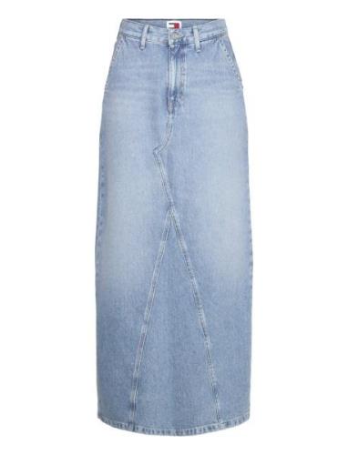 Claire Hgh Maxi Skirt Ch7011 Langt Skjørt Blue Tommy Jeans