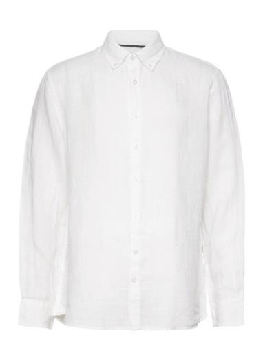 Linen Shirt Tops Shirts Casual White Sebago
