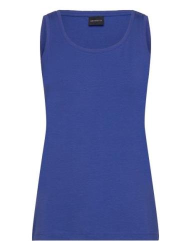 Sleeveless-Jersey Tops T-shirts & Tops Sleeveless Blue Brandtex