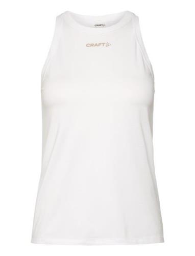 Core Essence Mesh Singlet W Sport T-shirts & Tops Sleeveless White Cra...