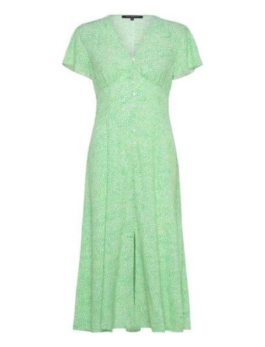 Bernice Vnk Tea Dress Knelang Kjole Green French Connection