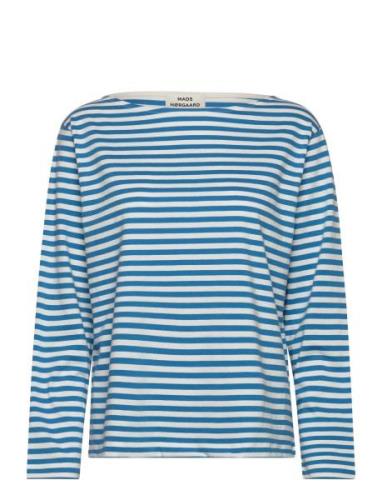 Soft Single Silke Tee Ls Tops T-shirts & Tops Long-sleeved Blue Mads N...