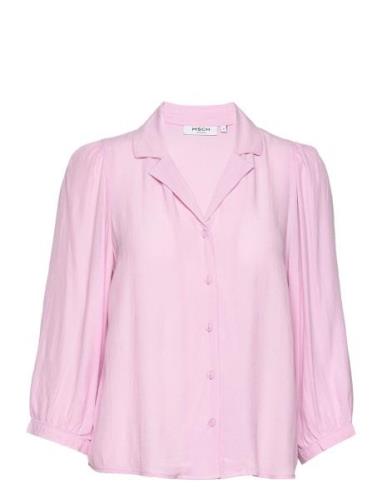 Galiena Morocco 3/4 Shirt Tops Blouses Long-sleeved Pink MSCH Copenhag...