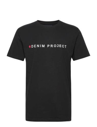Logo Tee Tops T-shirts Short-sleeved Black Denim Project