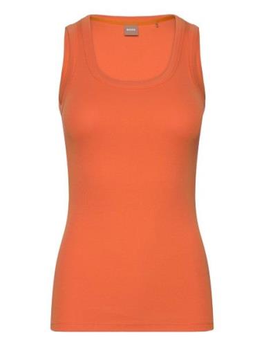 C_Ematite Tops T-shirts & Tops Sleeveless Orange BOSS