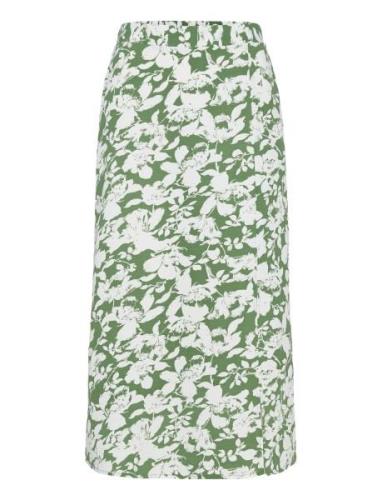 Vmfrej H/W 7/8 Pencil Skirt Wvn Exp Knelangt Skjørt Green Vero Moda