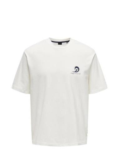 Onsmilo Rlx Coast Ss Tee Tops T-shirts Short-sleeved White ONLY & SONS