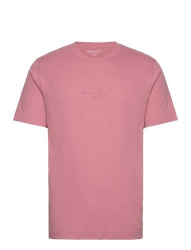 T-Shirts Short Sleeve Tops T-shirts Short-sleeved Pink Marc O'Polo