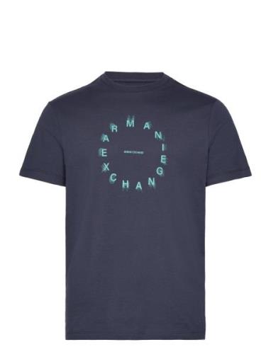 T-Shirt Tops T-shirts Short-sleeved Blue Armani Exchange