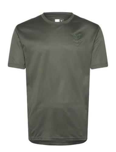Hmlactive Pl Jersey S/S Sport T-shirts Short-sleeved Khaki Green Humme...