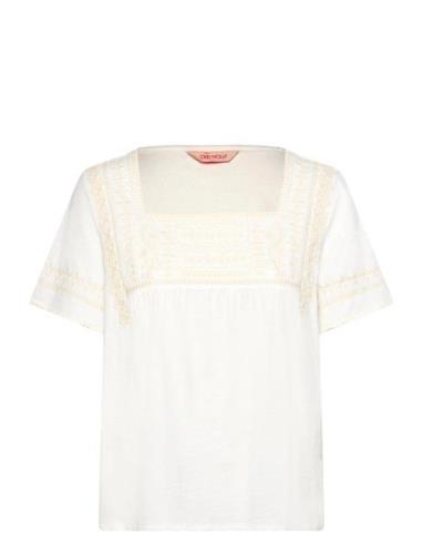 The Earth Blouse Tops Blouses Short-sleeved White ODD MOLLY