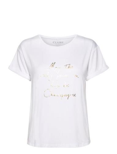 Aoife - T-Shirt Tops T-shirts & Tops Short-sleeved White Claire Woman