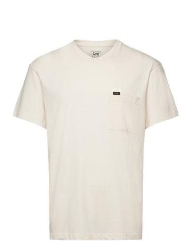 Relaxed Pocket Tee Tops T-shirts Short-sleeved Cream Lee Jeans