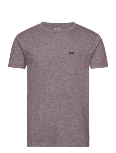 Ultimate Pocket Tee Tops T-shirts Short-sleeved Purple Lee Jeans