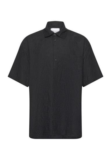 Globe Loose Ss Shirt Tops Shirts Short-sleeved Black Les Deux
