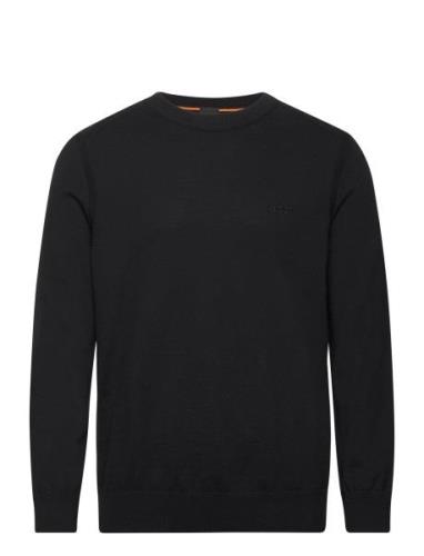 Asac_C Tops Knitwear Round Necks Black BOSS