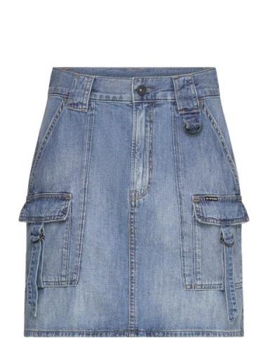 Viktoria Utility Mini Skirt Wmn Kort Skjørt Blue G-Star RAW