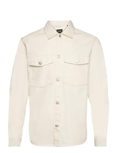 Onstron Ovr Twill Ls Shirt Tops Overshirts White ONLY & SONS