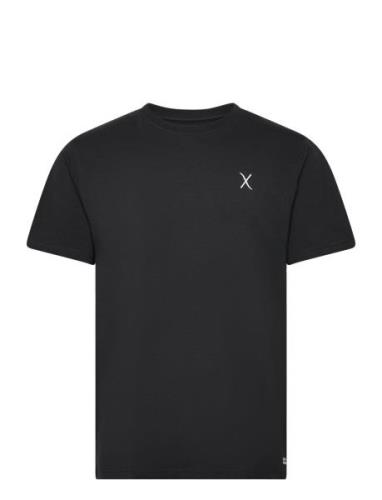 Cross Logo Organic Tee Tops T-shirts Short-sleeved Black Clean Cut Cop...