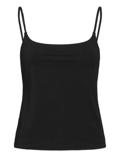 Cotton Shirt With Stud Detail Tops T-shirts & Tops Sleeveless Black Ma...