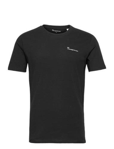 Regular Trademark Chest Print T-Shi Tops T-shirts Short-sleeved Black ...