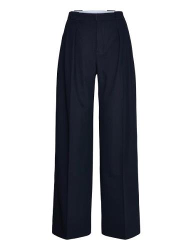 C_Tansura Bottoms Trousers Wide Leg Navy BOSS