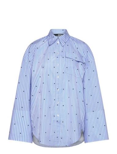 Over D Shirt Tops Shirts Long-sleeved Blue ROTATE Birger Christensen