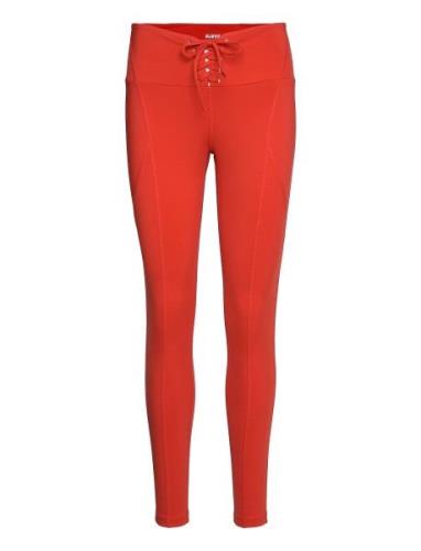 Agatha Leggings 4/4 Sport Running-training Tights Red Guess Activewear