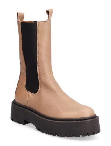 Biadeb Long Boot Shoes Chelsea Boots Beige Bianco