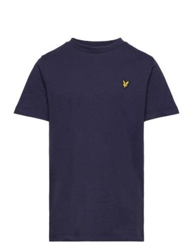 Plain T-Shirt Tops T-shirts Short-sleeved Navy Lyle & Scott
