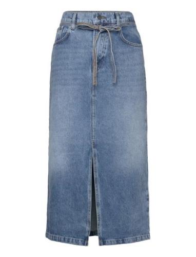 Ben - Blue Soft Denim Knelangt Skjørt Blue Day Birger Et Mikkelsen