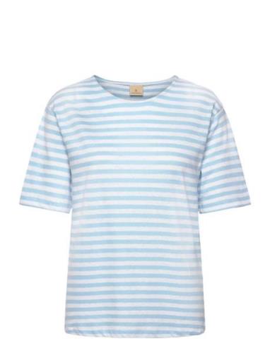 T-Shirt S/S Tops T-shirts & Tops Short-sleeved Blue Brandtex