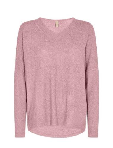 Sc-Biara Tops Knitwear Jumpers Pink Soyaconcept
