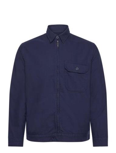 Garment-Dyed Oxford Overshirt Tops Overshirts Navy Polo Ralph Lauren