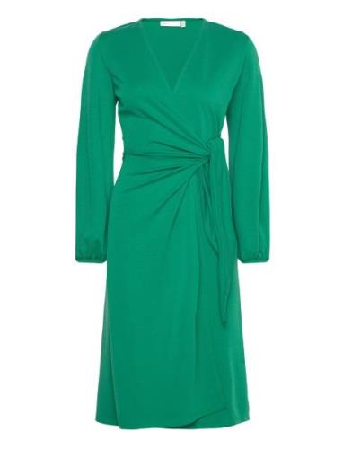 Catjaiw Wrap Dress Knelang Kjole Green InWear