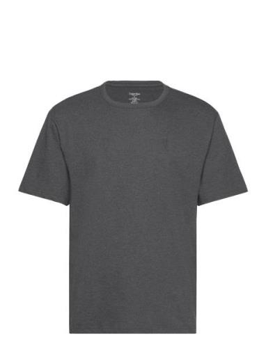 S/S Crew Neck Tops T-shirts Short-sleeved Grey Calvin Klein