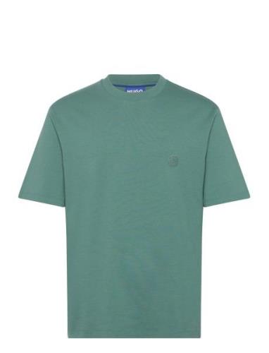Niley Tops T-shirts Short-sleeved Green HUGO BLUE