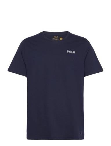 Cotton Jersey Sleep Shirt Tops T-shirts Short-sleeved Navy Polo Ralph ...