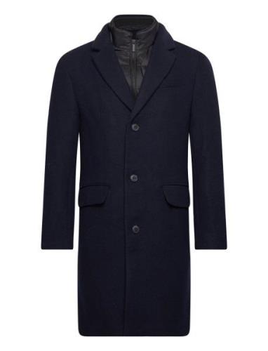 Slhjoseph Wool Coat Noos Ullfrakk Frakk Navy Selected Homme