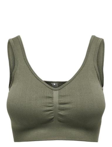 Onpdima-2 Seam Sports Bra Lingerie Bras & Tops Sports Bras - All Khaki...