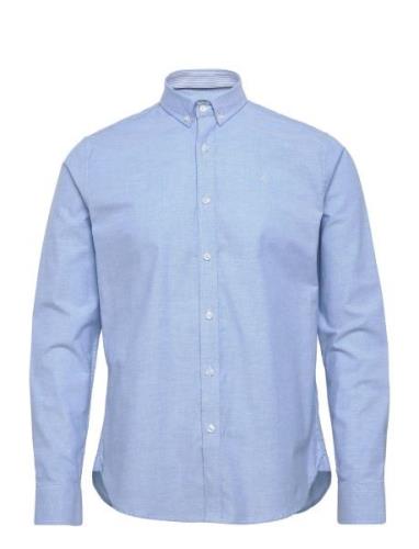 Oxford Plain L/S Tops Shirts Casual Blue Clean Cut Copenhagen