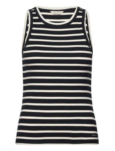 Striped Tank Top Tops T-shirts & Tops Sleeveless Black GANT