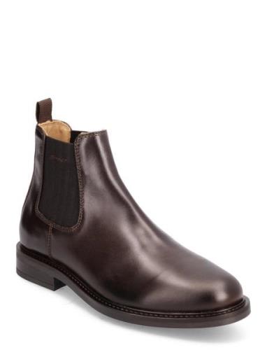 St Fairkon Chelsea Boot Støvletter Chelsea Boot Brown GANT