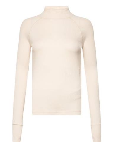 Slim Rib Mock L\S Wmn Tops Knitwear Turtleneck Beige G-Star RAW