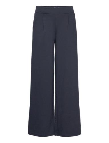 Ihkate Sus Long Wide Pa2 Bottoms Trousers Wide Leg Blue ICHI