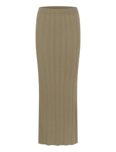 Salvagz Long Skirt Langt Skjørt Khaki Green Gestuz