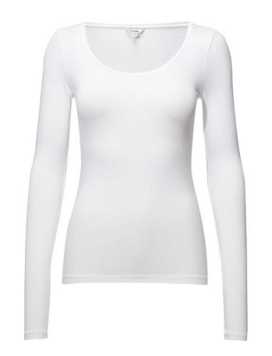 Anna Tops T-shirts & Tops Long-sleeved White MbyM
