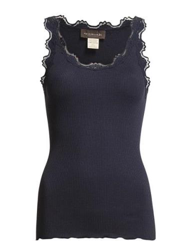 Rwbabette Sl U-Neck Long Lace Top Tops T-shirts & Tops Sleeveless Navy...